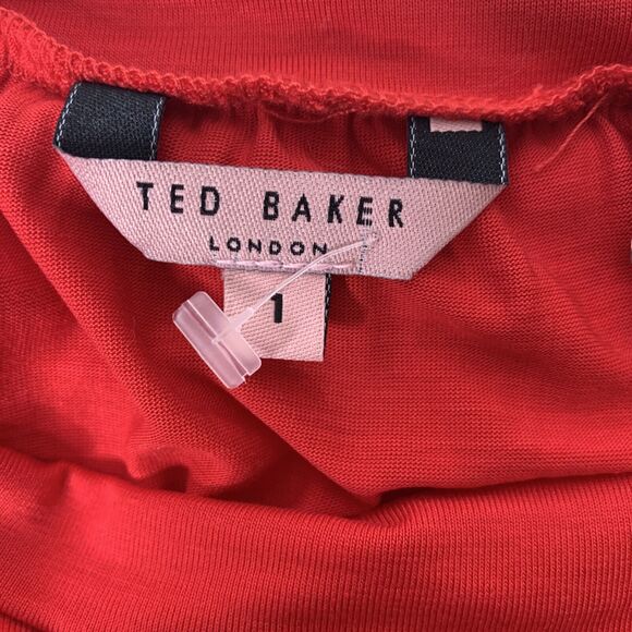 Ted Baker Sleeveless Top Tassel Wrap Tie Red Size 1 XS Summer Party - Picture 12 of 16